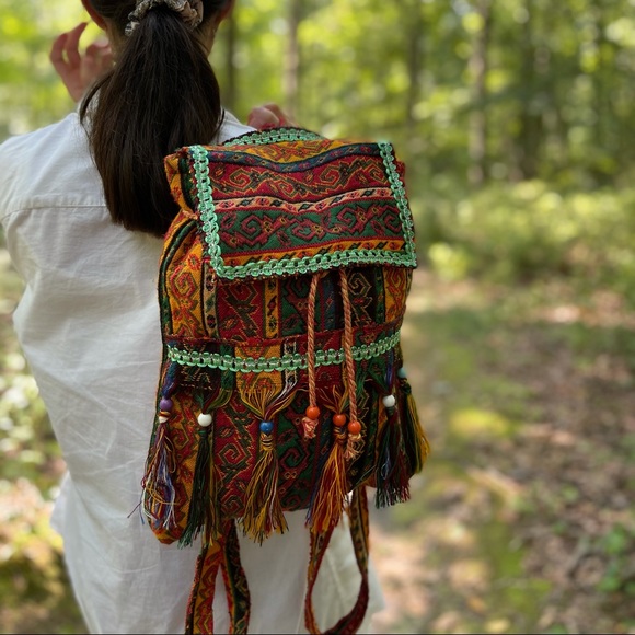 🔺 SALE 🔺Boho hippie style handmade backpack - Picture 6 of 6